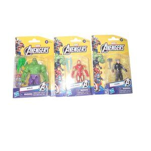 LOT Hasbro Avenger Figures  Thor Hulk‎ Iron Man 4" NEW Marvel
